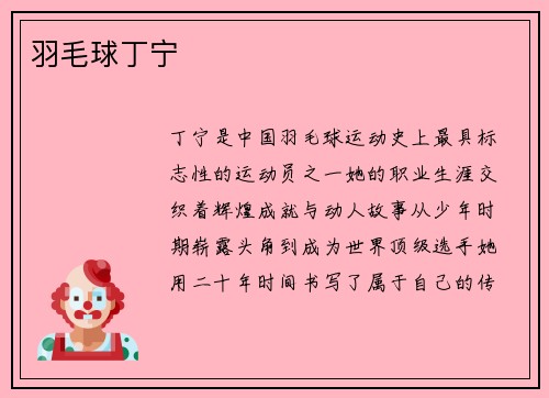羽毛球丁宁